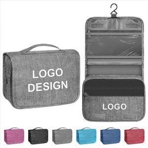 Bolsa de Cosméticos con Logotipo Personalizado al por Mayor, Bolsa de Maquillaje de Poliéster para Mujer, para Viajes al Aire Libre - Product Image 1