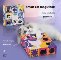 Boîte Magique Électrique Intelligente de Luxe Moderne pour Chat, en Plumes et Plastique, pour Soulager l'Ennui et Stimuler le Jeu - Vente en Gros