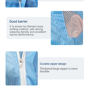 再利用可能なESDラペルスーツポケット付きSMTワークショップガウンワンピース衣服TC衣服ラボESDスモック制服作業服 - Product Image 5