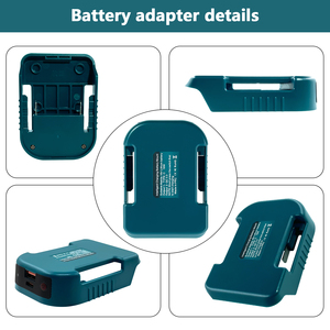 Adaptateur de <span class=keywords><strong>chargeur</strong></span> USB et USB-C pour batteries au lithium <span class=keywords><strong>Makita</strong></span> <span class=keywords><strong>18V</strong></span> avec ports de sortie USB pour la charge d'appareils électroniques - Product Image 5