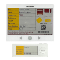 Pantalla de Tinta Electrónica Compacta Inalámbrica de 2.9 Pulgadas y 4 Colores para Sistema de Etiquetado Inteligente de Almacén