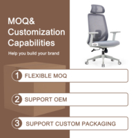 Chaise de bureau moderne en maille avec appui-tête intégré, hauteur réglable, inclinaison, base en acier silencieuse, accoudoirs fixes, confort personnalisable pour