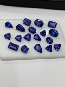 อัญมณีคริสตัลจากธรรมชาติกึ่งมีค่าขนาด8มม. สำหรับทำเครื่องประดับได้รับการรับรองจาก Tanzanite สีน้ำเงินเข้ม - Product Image 2