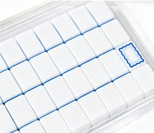 Juego de Mesa Funky Trade Personalizado con Fichas de Mahjong Azules y Burbujas Grabadas en Acrílico, Regalo para <span class=keywords><strong>Casino</strong></span>, Entretenimiento para Adultos - Product Image 6