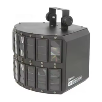 HUINENG-Lumière laser DMX LED double Derby, avec gradateur à gamme complète et effets stroboscopiques variables, pour club, discothèque, fête et scène