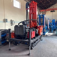 Foreuse hydraulique portable à forage de puits bon marché, 58 CV, diesel, 300 m, machine de forage de puits d'eau sur chenilles