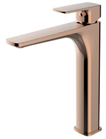 Robinet de lavabo monocommande en laiton massif à long bec et haut débit, à poser sur le comptoir, avec cartouche céramique
