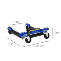 Crics de voiture en acier 1500LBS Cric de positionnement de véhicule hydraulique de pneu Patins Go Jack Chariot de roue de levage pour dispositif de déplacement de voiture