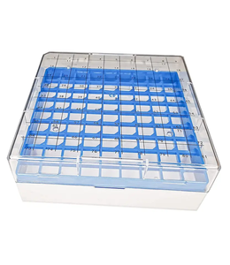Laboratuvar tıbbi küçük <span class=keywords><strong>Cryovial</strong></span> kutusu Cryo tüp raf PP 81 iyi 100 iyi Cryo tüp kutusu - Product Image 2
