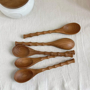 Holz kaffee Rühr löffel Japanischer Wellen griff Lang griff löffel für Tee Latte Dessert - Product Image 3