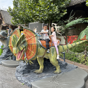 Juegos de atracciones para interiores al aire libre Token Coin Operated Animatronic <span class=keywords><strong>Trex</strong></span> Dinosaur Rides para niños Park - Product Image 2