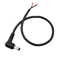 Fiche mâle Dc 2.1x5.5 droit/Angle droit 90 degrés vers queue de cochon fil de cuivre nu avec câble d'alimentation Dc 12V pour lumière LED