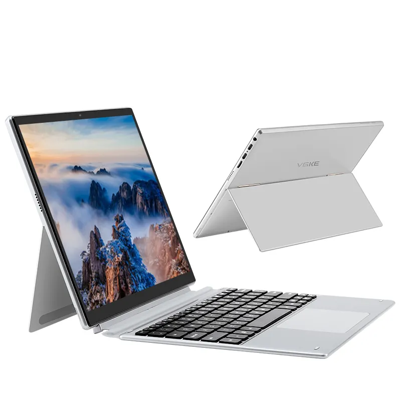 VGKE Hot Selling 12.3 Inch 3:2k Hd Touch Screen Intel Celeron J4125 8gb Ram 2 In 1 Laptop Tablet Pc Like Surface Pro 7