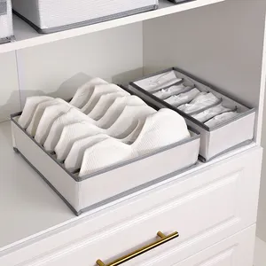 속옷 저장 상자 서랍 분배기 양말 마무리 상자 가정용 접이식 브래지어 주최자 저장 상자