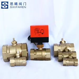Dn32 1 1/4 "bore Two-way Valve Brass Three-wire Two-control Electric Ball Valve Micromotor Motorized Ball Valve DC12 24V AC220V