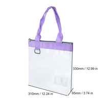 Sac de rangement en maille EVA A4, grande capacité, organisateur de documents translucide avec fermeture éclair, poche pour cartes, longue poignée, pratique à transporter