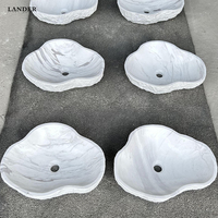 Landerstone Volakas Blanc Lavabo Toilette Marbre Salle De Bains Lavabo Hôtel Chambre Marbre Lavabo Lavabo