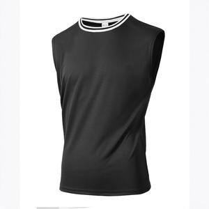 เสื้อกั๊กออกกำลังกายลายทางถักนิตสำหรับฤดูร้อน สไตล์ลำลองเข้ารูปสำหรับผู้ชาย แบบไร้แขน ไหล่กว้าง เหมาะสำหรับการค้าระหว่างประเทศ - Product Image 2