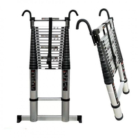 Échelle télescopique pliable en alliage d'aluminium antirouille 2M-8M 150KG, échelle portable pour appartement et atelier