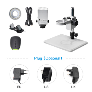 Microscope caméra HD 3D avec objectif réglable 2D/3D rotatif à 360 degrés, vidéo 3D et mesure 7X-230X (photo réelle) - Product Image 6