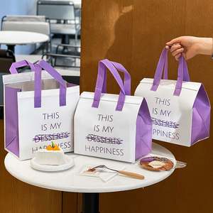 Sacs d'emballage pour gâteaux en aluminium écologique non tissé, qualité alimentaire, résistants à l'huile, taille/logo personnalisés pour la pâtisserie à emporter - Product Image 4