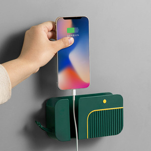 Wall Mounted <b>Storage</b> <b>Box</b> Rectangle Multi Functional Office Organizer For Phone Remote Control Decorative Rack - Product Image 2