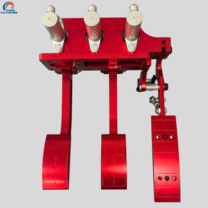 Nouvelle boîte à pédales de course suspendue à 3 pédales en aluminium anodisé rouge, légère et durable, pour voitures de piste, de dragster et de drift, course automobile/OEM - Product Image 6