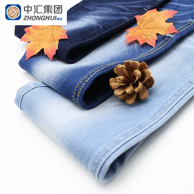 Zhonghui all'ingrosso tessuto in denim interlock in italia jeans tessuto mulino di alta qualità cotone 98% 2% spandex