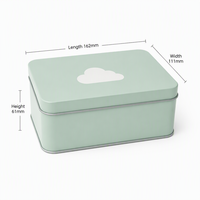Boîte en métal rectangulaire personnalisée pour biscuits et bonbons, conteneur d'emballage alimentaire en métal de qualité alimentaire avec couvercle pour coffret cadeau, vente en gros