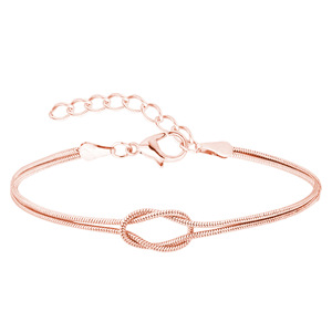 Pulseras de Pareja Modernas con Baño de Oro Estilo INS, Pulsera de Hueso de Serpiente Anudada para Pareja, Día de San Valentín - Product Image 6