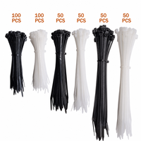 400 attaches-câbles en nylon de tailles variées (4, 6, 8 pouces), attaches autobloquantes robustes, capacité de 18, 40, 50 lb, gestion des câbles