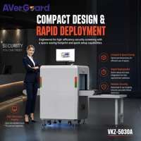 Averguard VKZ-5030A Scanner de bagages à rayons X compact, système d'inspection de sécurité standard pour hôtels de luxe et bureaux