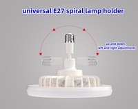Chambre cuisine Mini Dimmable 3 vitesses du vent télécommande Base fermée E27 Led ampoule prise ventilateur ventilateur de plafond avec lumière