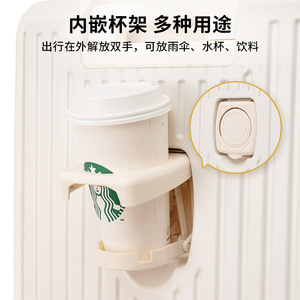 20-Inch Carry-On <b>Suitcase</b> Front Open Spinner Wheel Solid Color Unisex Travel Luggage With <b>Lock</b> Leisure Use - Product Image 2