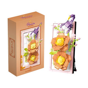 Набор для сборки 3D-модели цветка из пластиковых блоков, 273 детали, для декоративного оформления и дизайна - Product Image 1