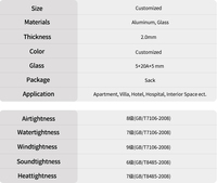 Ventanas Modernas de Aluminio para Villa, con Rotura de Puente Térmico, Aislamiento Acústico, Personalizadas, Abatibles Horizontales, de Doble Hoja, con Barras de Seguridad y Eficiencia Energética