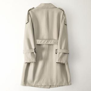 معطف واق من المطر من النايلون رائج جديد Shearling نسائي أبيض رمادي - Product Image 5