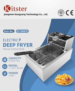 Freidora manual de aceite profundo de 2500W para cocina, cesta de acero inoxidable para freír pescado, Doughnuts, Tempura, Pan, temperatura comercial - Product Image 2