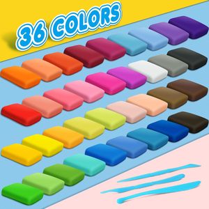 Arcilla de Secado al Aire No Tóxica de 36 Colores para Manualidades, Cosplay y Modelado, Super Plastilina para Niños, Arcilla de Modelado para Desarrollo de la Inteligencia - Product Image 2