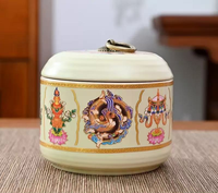 Petit pot à thé en céramique mignon motif danse du lion, portable, cadeau d'affaires