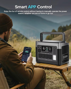 Estación Portátil P1500 PLUS de 1536Wh y 1800W con Panel Solar, Control por APP, Batería LiFePO4 y Controlador MPPT para Viajes y Camping (Stock en EE. UU.) - Product Image 1