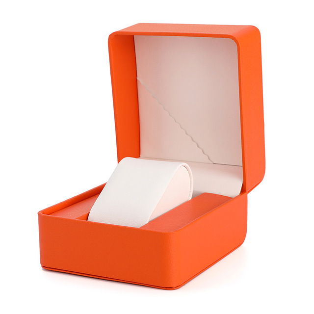 Custom Logo Luxury Watch Single Slot Displaying Case Watches Boxes Storage Pu Leather