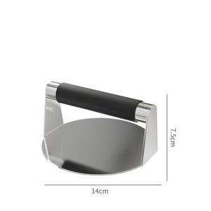 เครื่องกดเบอร์เกอร์สแตนเลส 304 ขนาด 5.5 นิ้ว พร้อมด้ามจับกันความร้อน สำหรับทำแฮมเบอร์เกอร์  รับทำโลโก้ตามสั่ง - Product Image 3