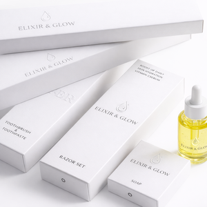 Boîte d'emballage cosmétique, boîte pliante pour ensembles de soins de la peau, logo en relief, impression personnalisée, directement de l'usine - Product Image 1