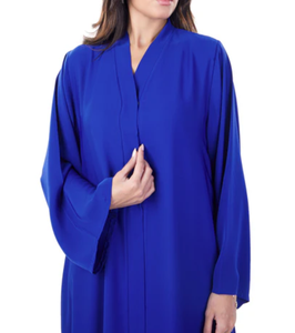 LEDUO - Bata de Satén Azul Rey, Color Sólido, Exquisita, Elegante, Sencilla, Larga hasta el Suelo, Informal, Ecológica, Transpirable, para Primavera - Product Image 3