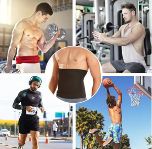 En Stock Hommes Brûleur de Graisse Sauna Sueur Taille Entraîneur Sports Fitness Taille Wrap Pour Perdre Du Poids Body Shaper - Product Image 5