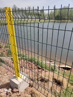 Clôture en treillis métallique soudé 3D incurvé sur mesure, 6 pieds, traitée thermiquement, revêtement poudré, facile à assembler pour usage domestique extérieur/autoroute