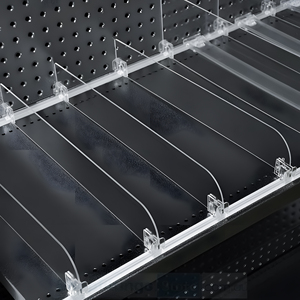 Lot de 10 séparateurs d'étagère réglables en plastique acrylique de haute qualité - Product Image 1