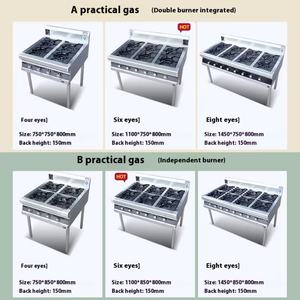 Kommerzieller Energiesparender Edelstahl 4/6/8-Flammen Gasherd Built-In Erdgas Multi-Brenner Küchenmaschine - Product Image 2