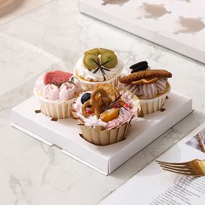 Goedkope, transparante, aanpasbare cupcake- en muffinverpakkingen van plastic en papier, met reliëf, van gerecycled materiaal, zelfoprichtend ontwerp voor - Product Image 5